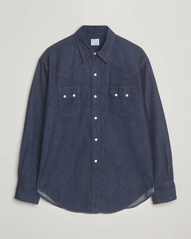 orSlow Western Shirt One Wash – Blue