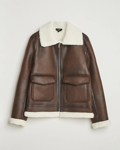 A.P.C. Tommy Aviator Jacket Brown – Brown