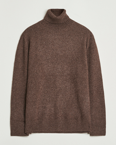 A.P.C. Mahe Yak Knitted Rollneck Marron Chine – Brown