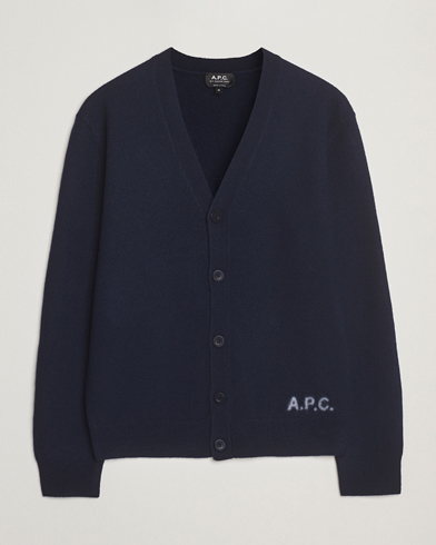 A.P.C. Kenny Wool Knitted Cardigan Dark Navy – Blue