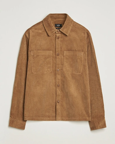 A.P.C. Leon Corduroy Overshirt Brown – Brown