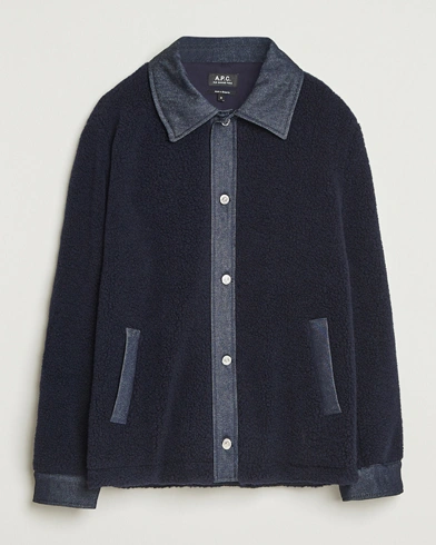 A.P.C. Will Wool Jacket Dark Navy – Blue