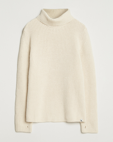 Peregrine Wilkinson Knitted Merino Rollneck Ecru – White