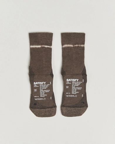 Satisfy Tie Dye Merino Tube Socks Falcon – Brown