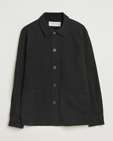 A Day's March Algot Cotton Lyocell Overshirt Black – Black