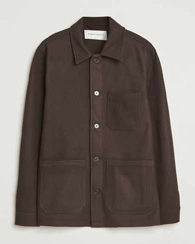 A Day's March Original Wool Overshirt Chocolate – Brown