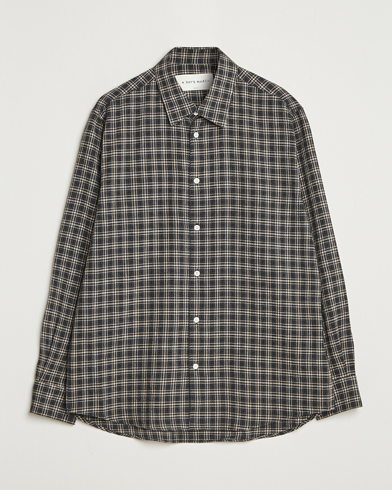 A Day's March Landon Checked Shirt Black – Black