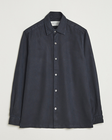 A Day's March Clean Cut Lyocell Shirt Navy – Blue