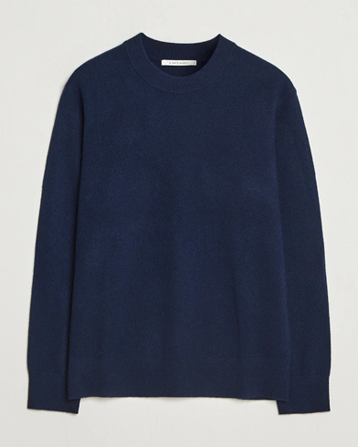 A Day's March Marlow Cashmere Blend Sweater Navy – Blue