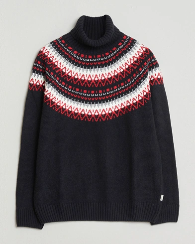 GANT Fairisle Knitted Turtleneck Black – Black