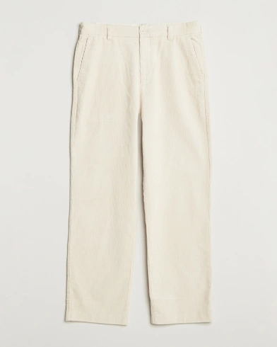 NN07 Paw Relaxed Fit Corduroy Trousers Ivory – White
