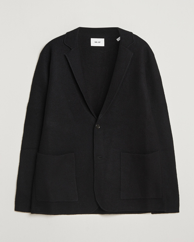 NN07 Lucas Boiled Wool Blazer Black – Black