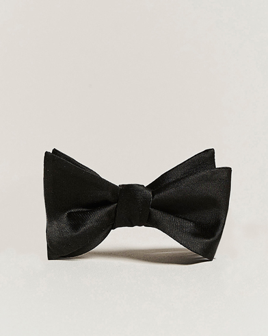 Oscar Jacobson Bow Tie, Self Tie Black – Black