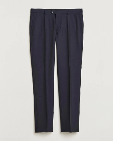 Oscar Jacobson Denz Wool Trousers Navy – Blue