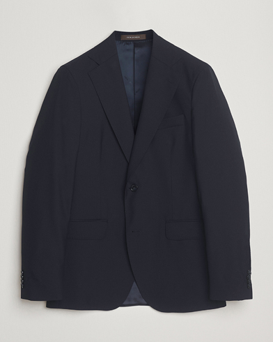 Oscar Jacobson Ego Wool Blazer Navy – Blue
