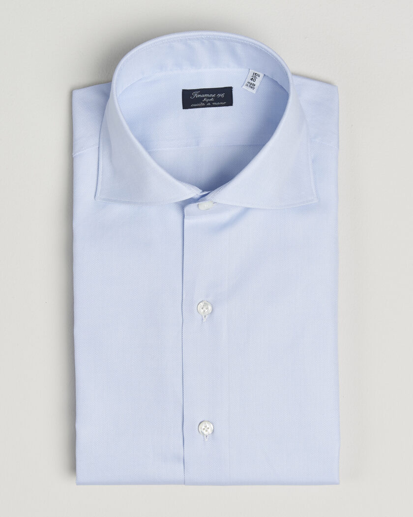 Finamore Napoli Milano Slim Royal Oxford Dress Shirt Light Blue – Blue
