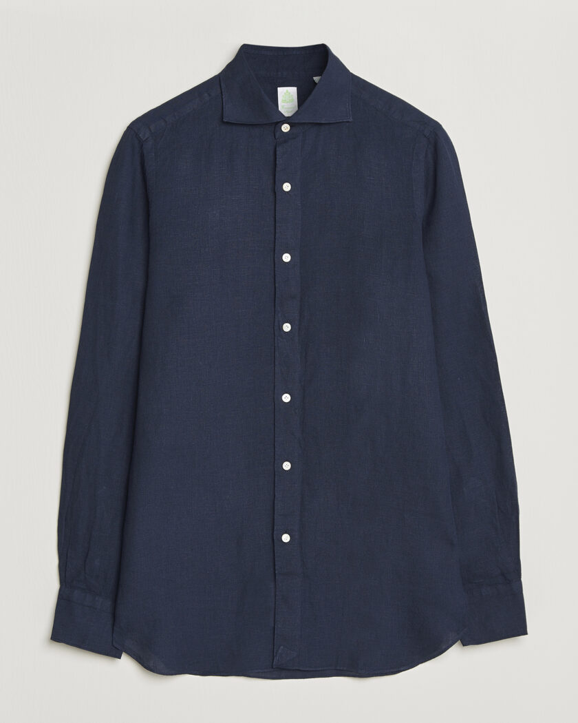 Finamore Napoli Gaeta Linen Shirt Navy – Blue