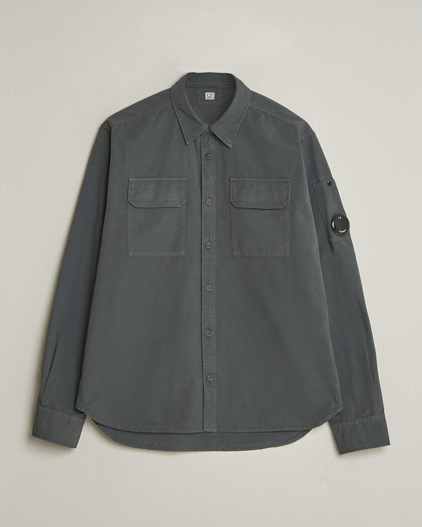C.P. Company Organic Gabardine Pocket Shirt Dark Grey – Grey