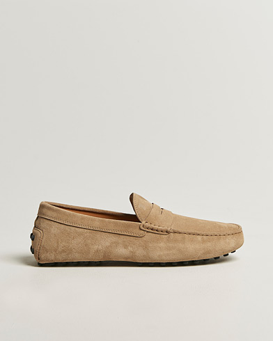 Tod's Gommino Carshoe Beige Suede – Beige