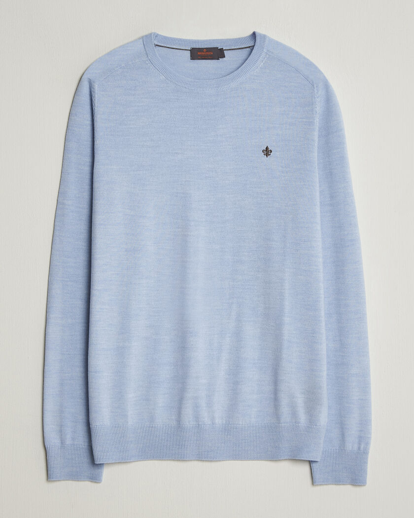 Morris Merino Oneck Light Blue – Blue