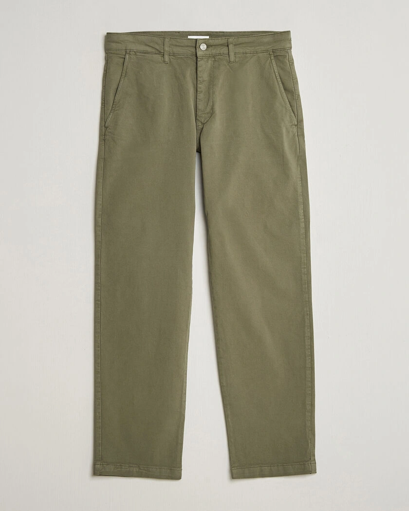 NN07 Aden Regular Fit Chinos Capers Green – Green