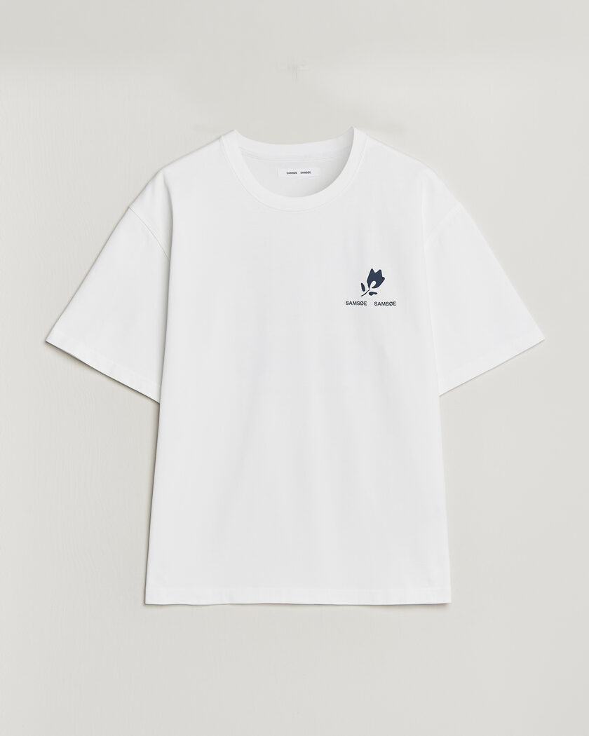 Samsøe Samsøe Cohen Printed Crew Neck T-Shirt White – White