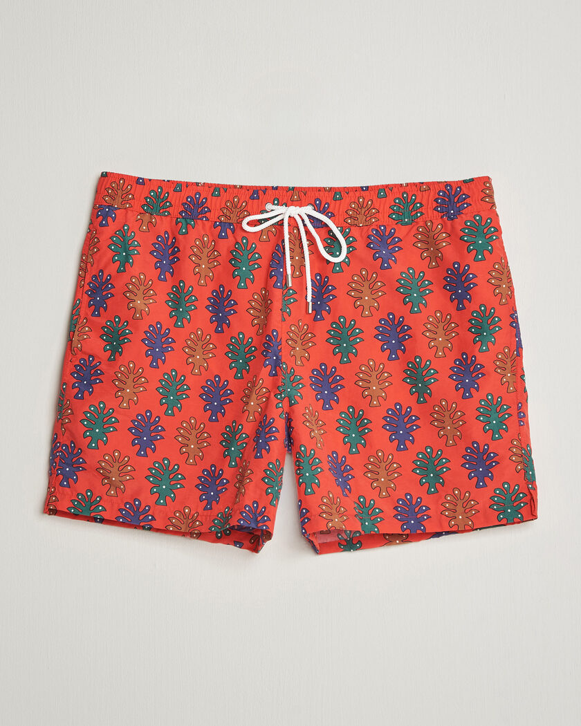 Drake's Trees Drawstring Swimshorts Tomato – Red