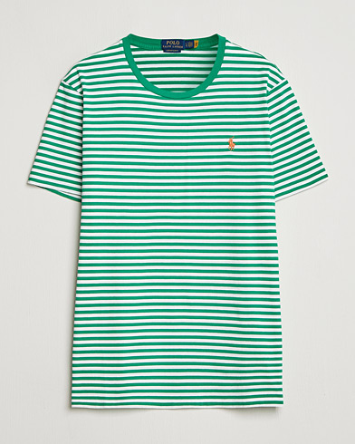 Polo Ralph Lauren Crew Neck Striped T-Shirt Billiard/White – Green