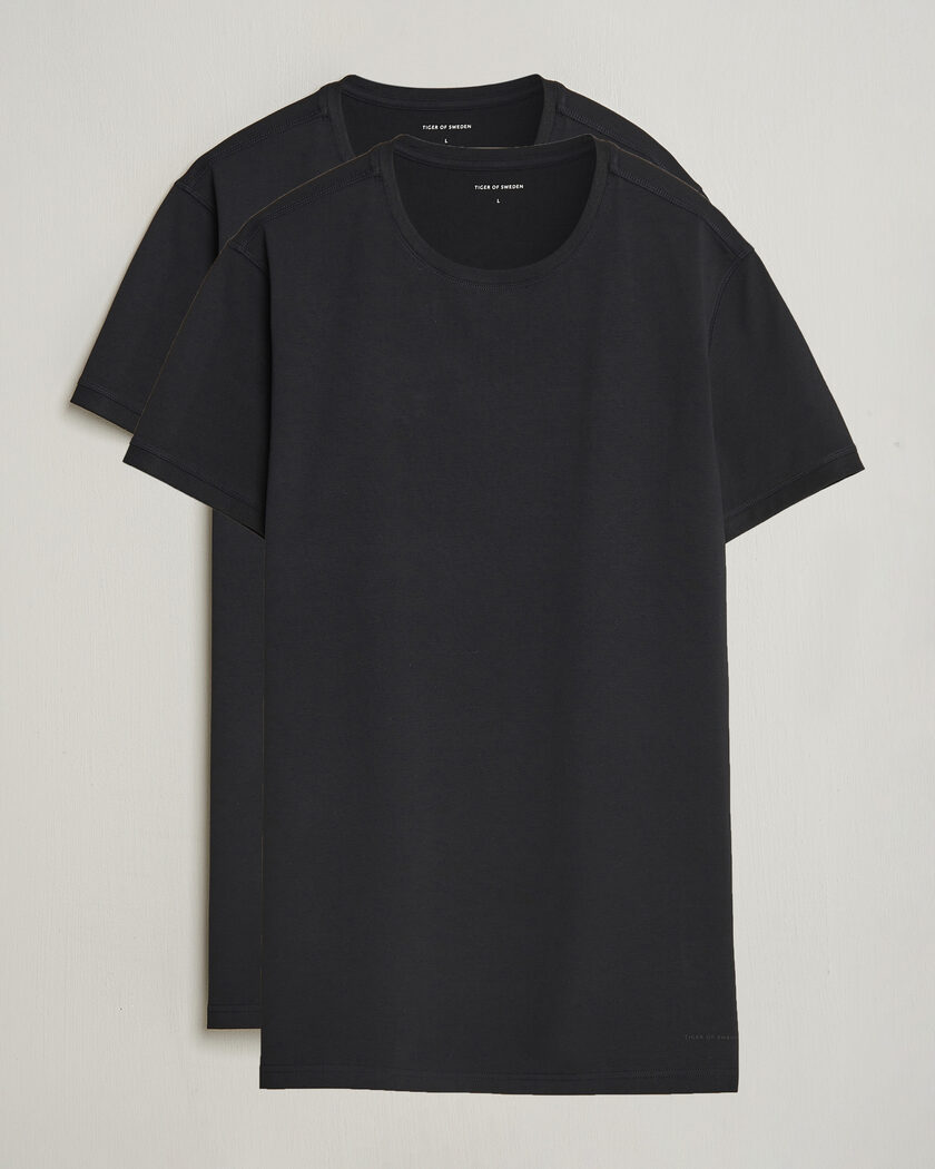 Tiger of Sweden Heimdal 2-Pack Crew Neck T-Shirt Black – Black