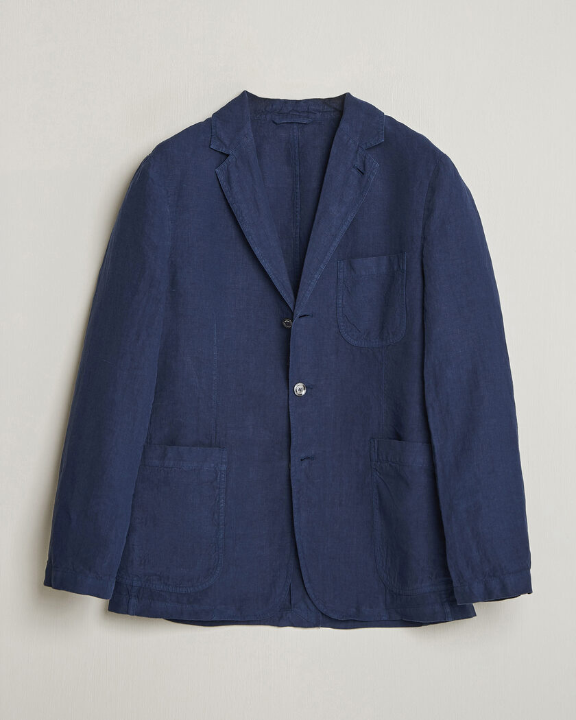 Aspesi Samuraki Linen Blazer Navy – Blue