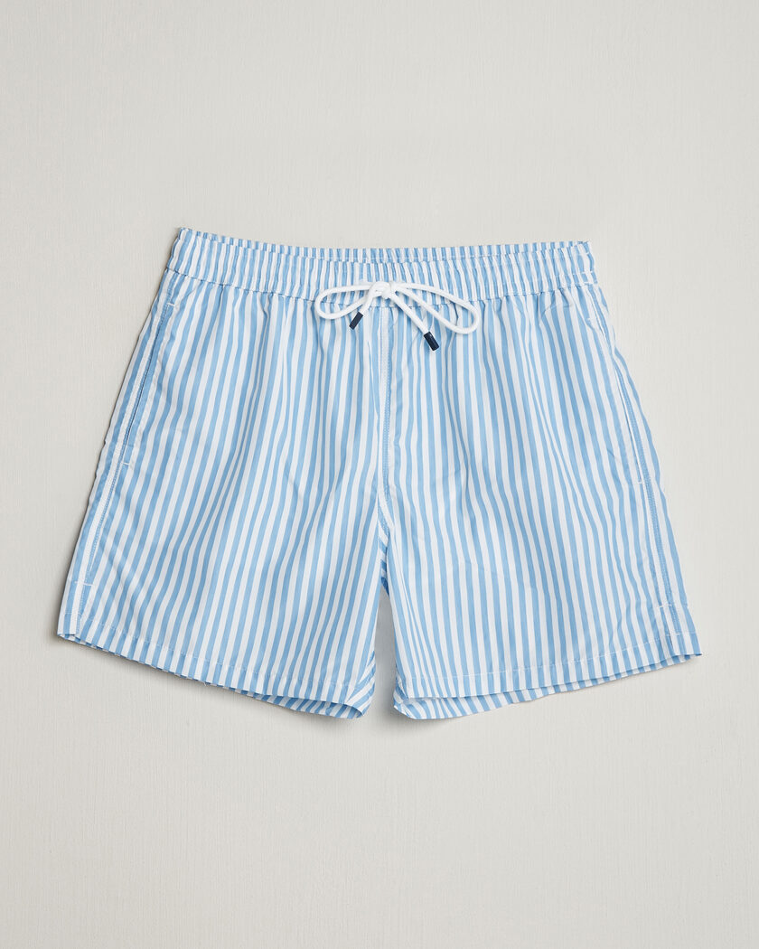 Fedeli Madeira Swim Trunk Wide Blue Stripes – Blue