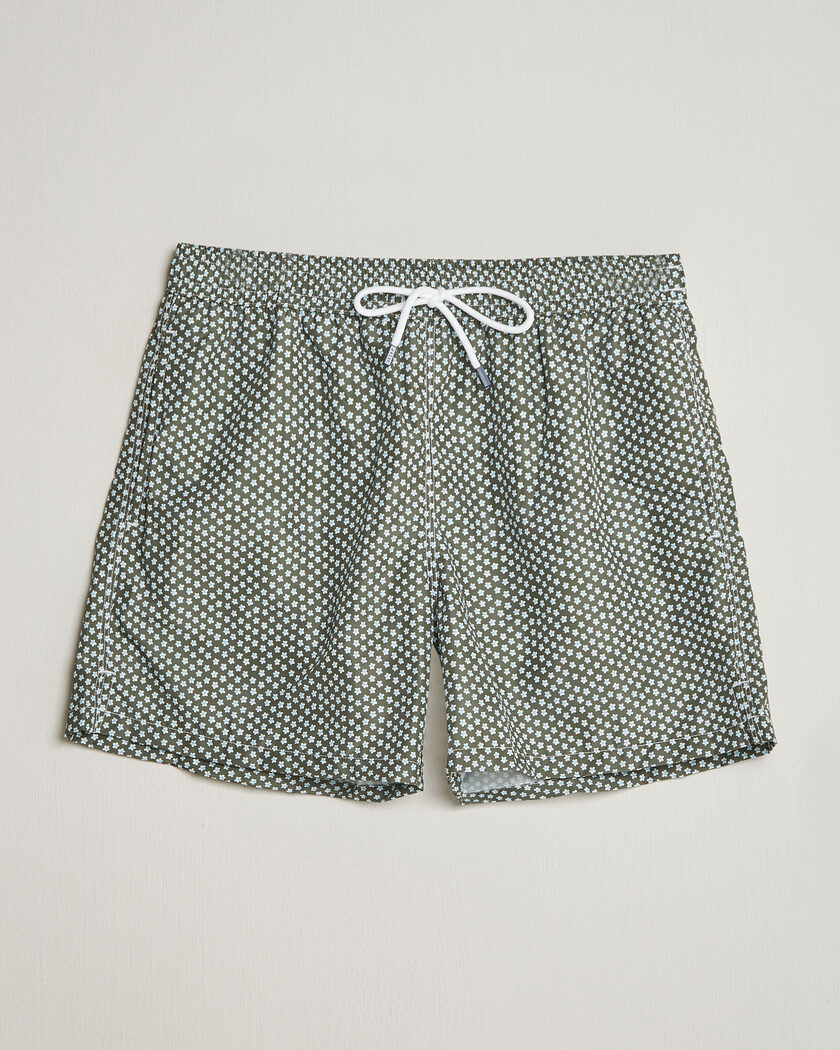 Fedeli Madeira Swim Trunk Green Flowers – Green