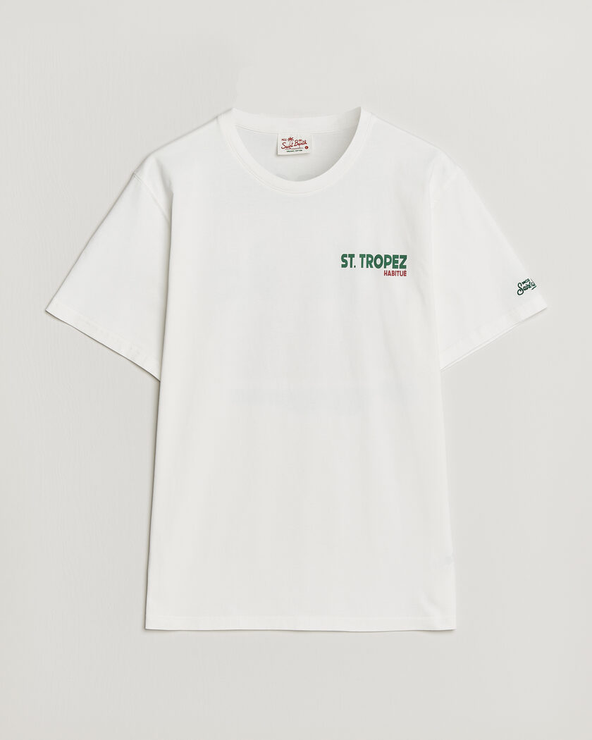 MC2 Saint Barth Back Printed Cotton T-Shirt St Tropez Sun – White