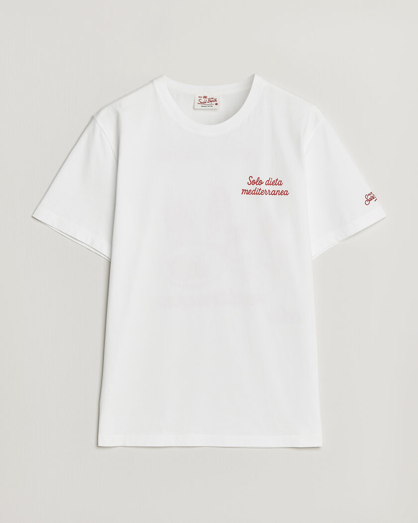 MC2 Saint Barth Back Printed Cotton T-Shirt Dieta Mediterranea – White