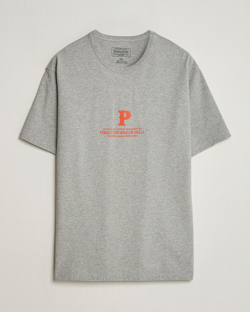 Pendleton Heavyweight P Tee Ash Heather Grey – Grey