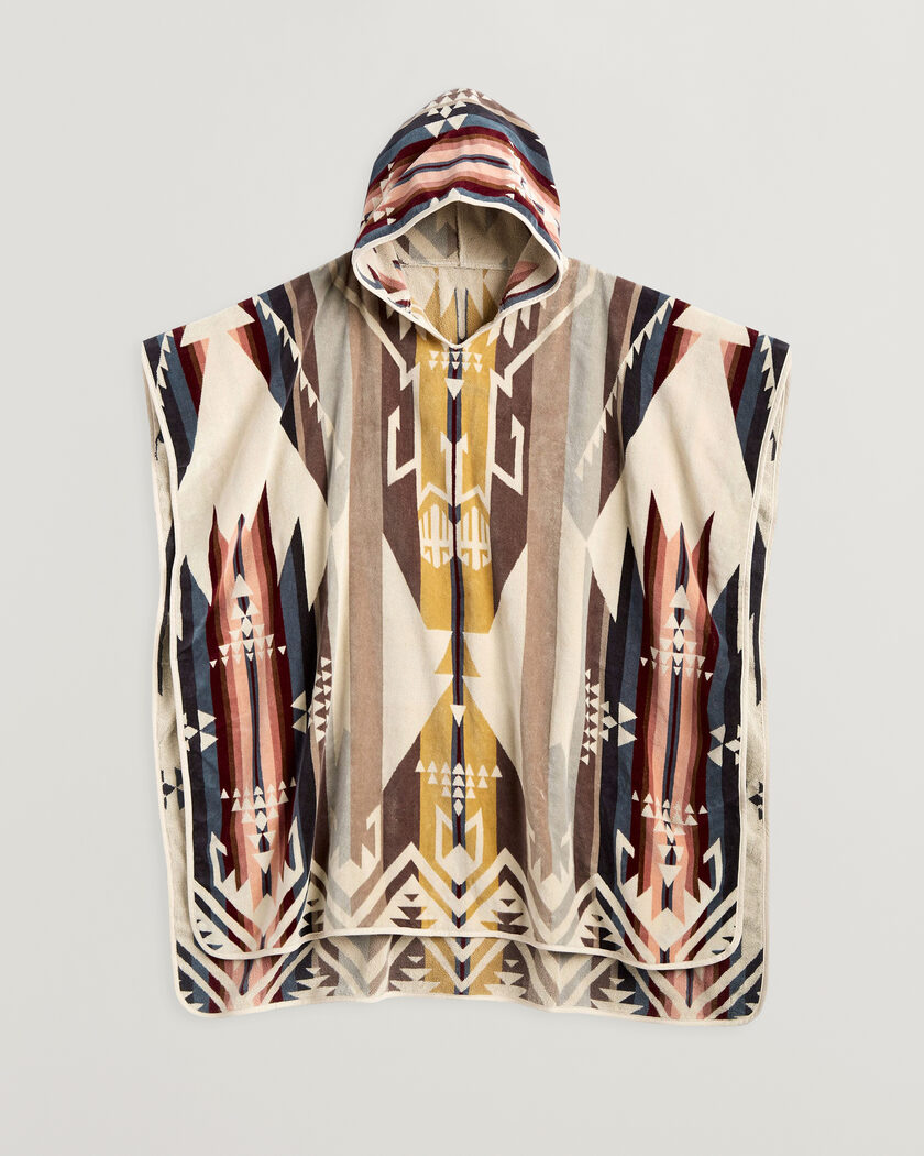 Pendleton Jacquard Hooded Towel White Sands Tan – Multi-colour