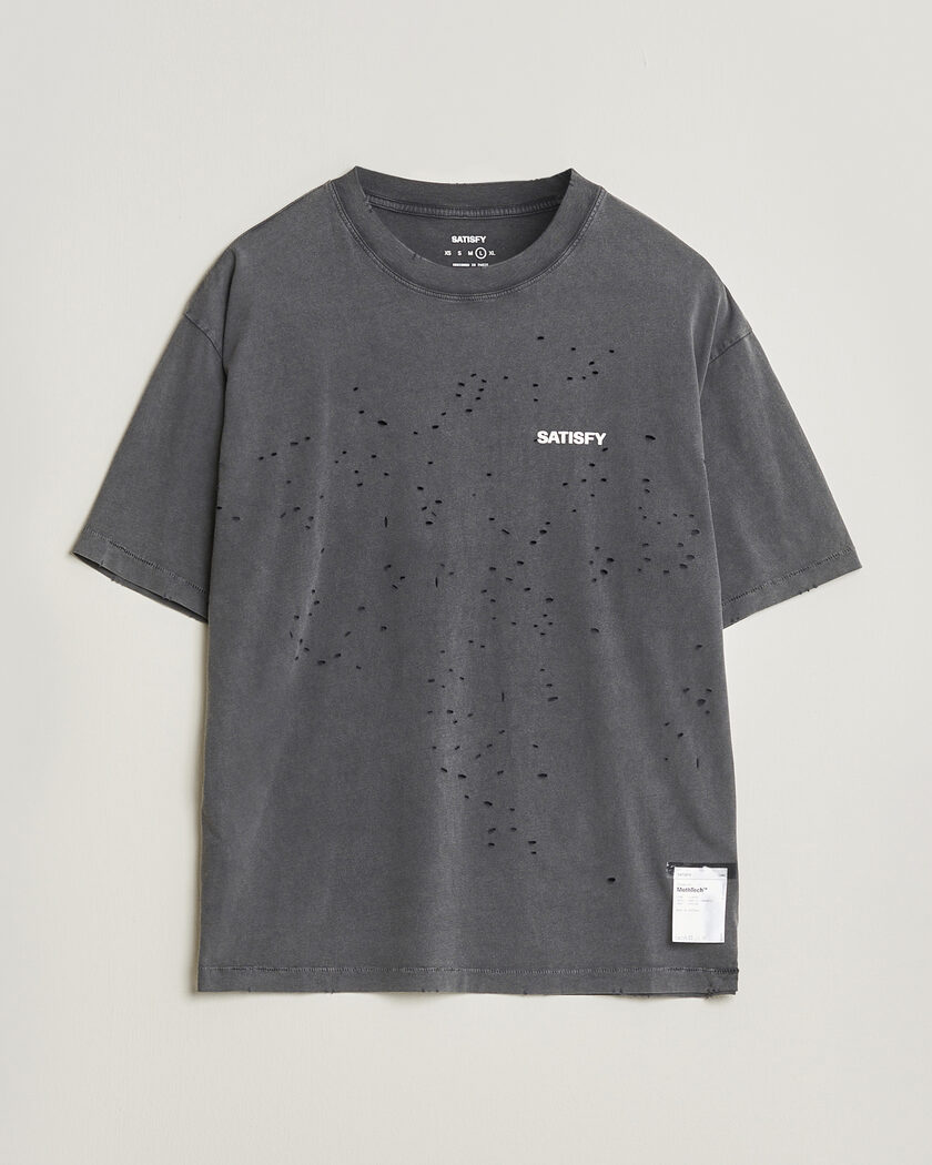Satisfy MothTech Small Logo T-Shirt Aged Black – Black
