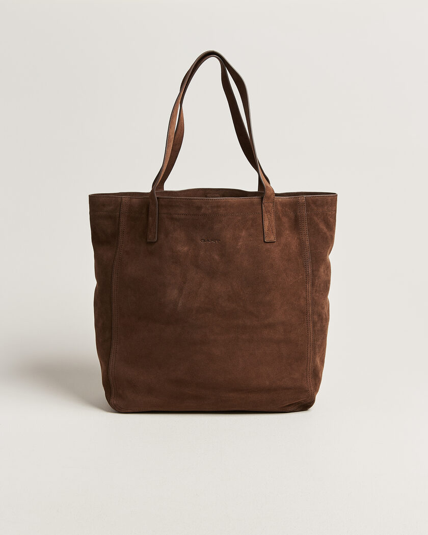 GANT Suede Tote Bag Mahogany Brown – Brown