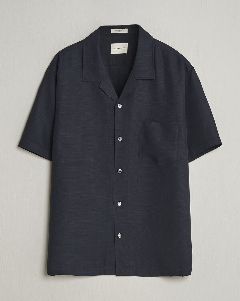 GANT Regular Fit Lyocell Resort Shirt Evening Blue – Blue