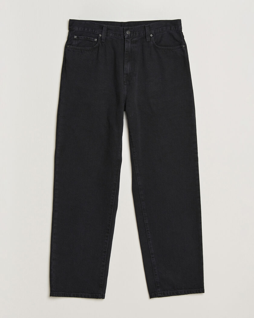 Carhartt WIP Aaron Pant Smith Denim Grey Stone Wash – Black
