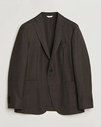Boglioli K Jacket Wool Hopsack Blazer Dark Brown – Brown