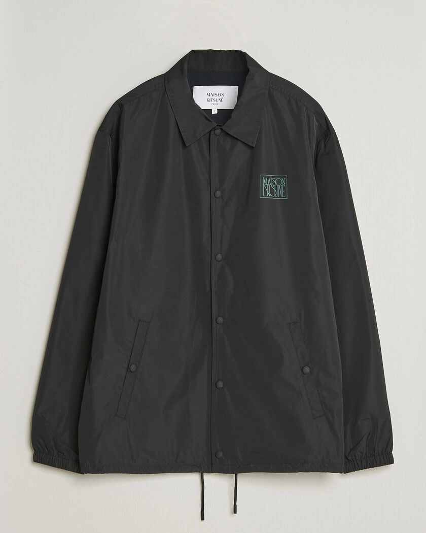 Maison Kitsuné Tonal Fox Head Coach Jacket Black – Black
