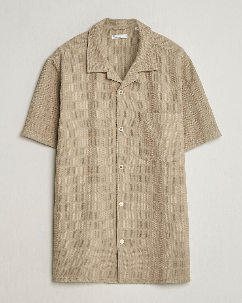 KnowledgeCotton Apparel Structured Cotton Dobby Shirt Twill – Green
