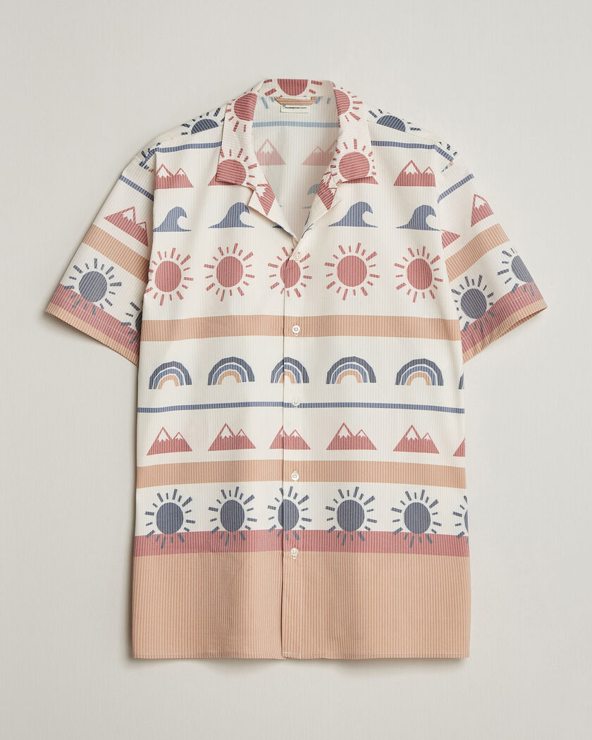 KnowledgeCotton Apparel Relaxed Printed AOP Short Sleeve Shirt Multi – Multi-colour