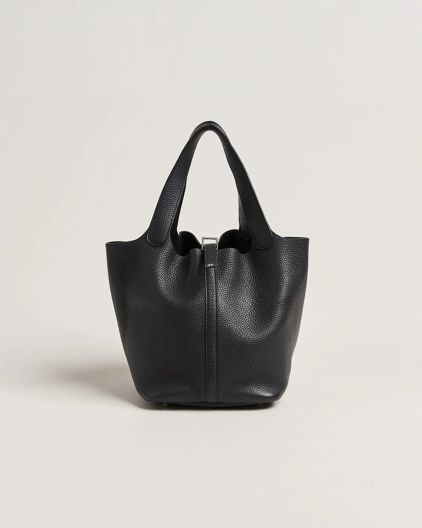Hermès Pre-Owned Picotin Lock 22 Taurillon Clemence Leather Black – Black
