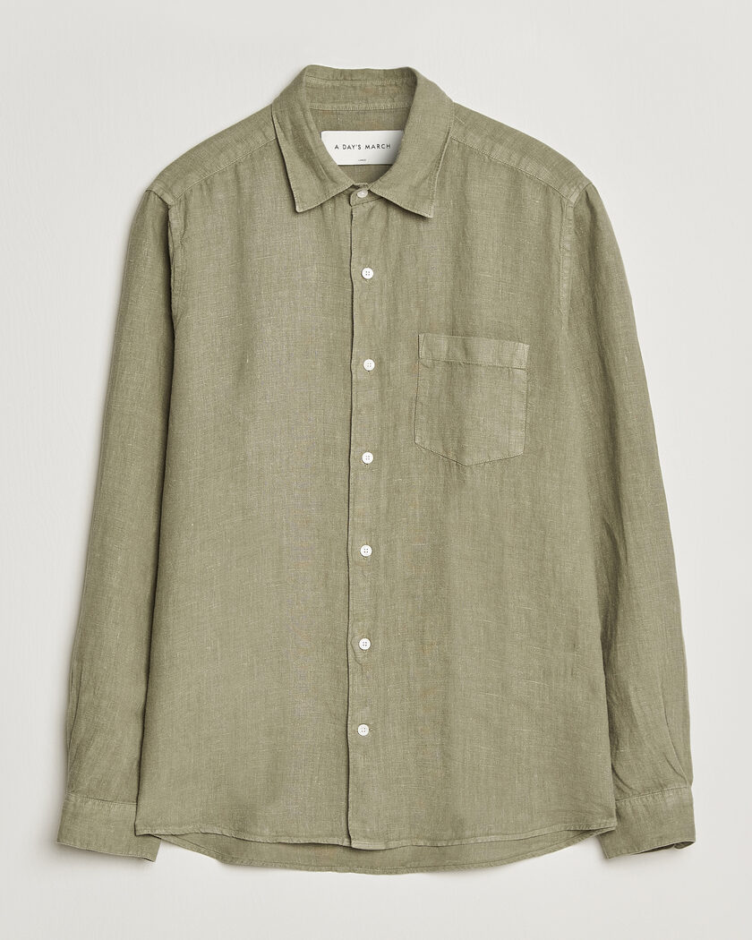 A Day's March Daintree Linen Shirt Misty Green – Green
