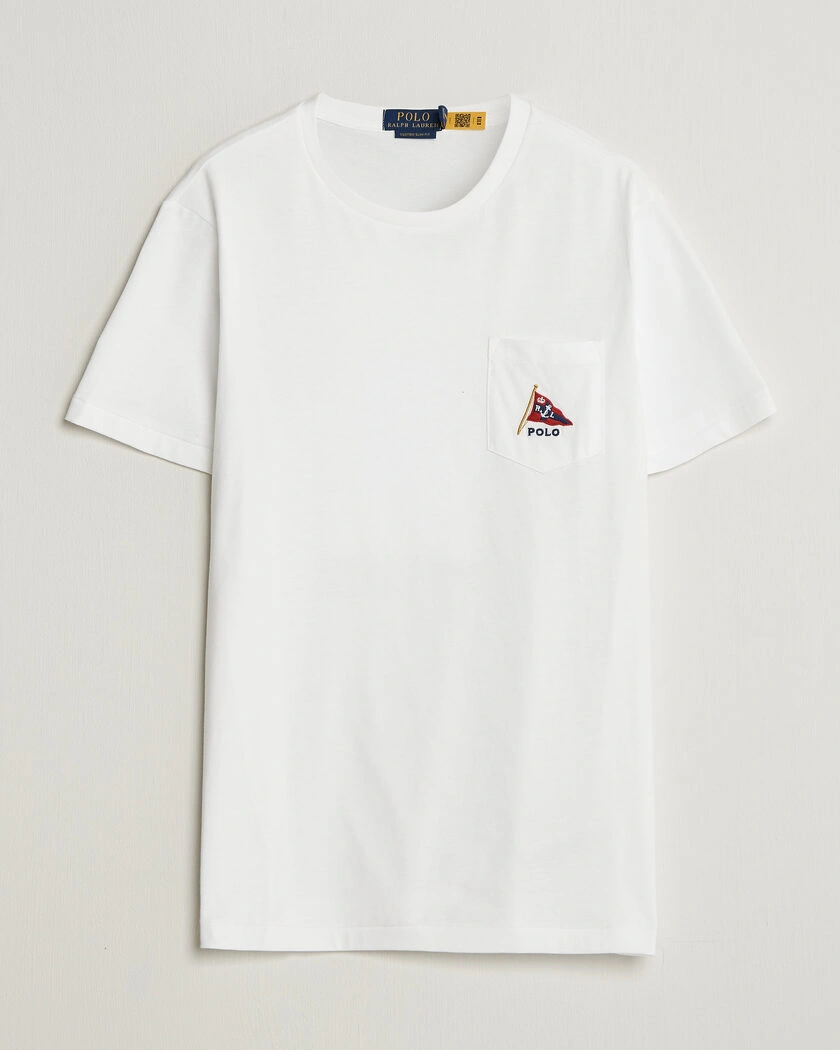 Polo Ralph Lauren Backprint Pocket Tee Newport Bear/White – White