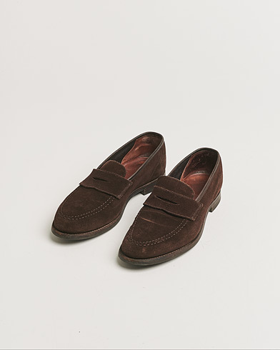 Pre-owned Crockett & Jones Harvard City Sole Dark Brown Suede – Brown