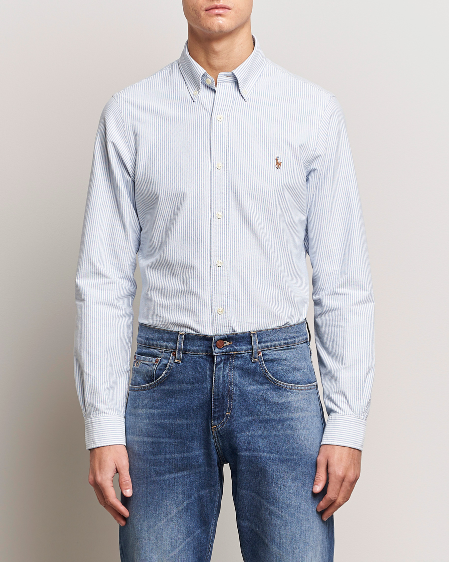 Herr | Kläder | Polo Ralph Lauren | Slim Fit Shirt Oxford Stripes Blue