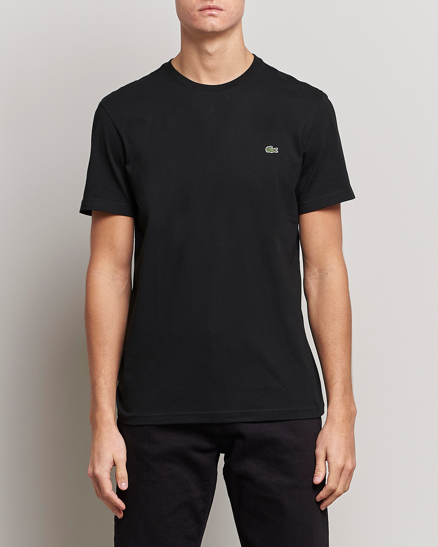 Men | Black t-shirts | Lacoste | Crew Neck T-Shirt Black